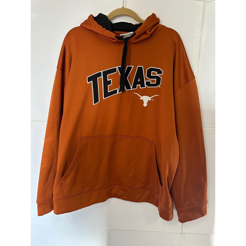 Texas Longhorns NCAA‎ Hoodie Section 101 by Majestic 2XL Mens Orange